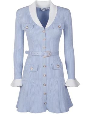 Self-Portrait Knitted Dresses - Bleu