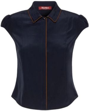 Max Mara Camicia Anni '40 - Blauw