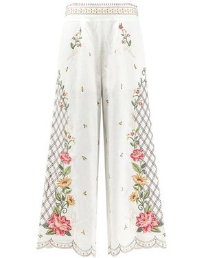 FARM Rio Wide Trousers - Blanco