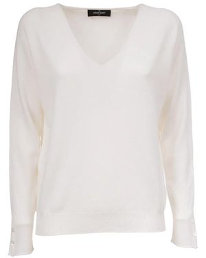 Gran Sasso V-Neck Knitwear - White