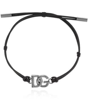 Dolce & Gabbana Verstellbares Armband Mit Logo - Mettallic