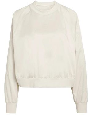 adidas Fitness ,Polyester Pearl Jacquard Sweatshirt - Wit
