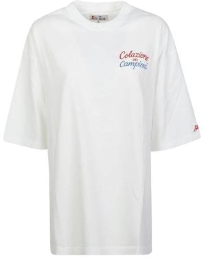 MC2 Saint Barth Tops ,Wit ,Katoen Delmar T-Shirt