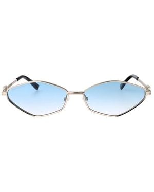 DSquared² Ovale Zonnebril Van Metaal - Blauw