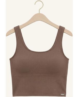 Aim'n Geripptes, Nahtloses Form-Bralette - Braun