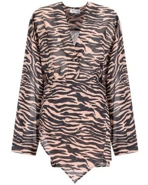 The Attico Stijlvolle Mini Jurk Voor Vrouwen - Bruin