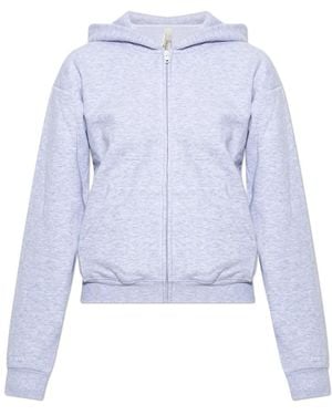 Skims Cotton Fleece Classic Zip-Up Hoodie - Blau