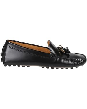 Tod's Verzierter Loafer Mit Schloss - Schwarz