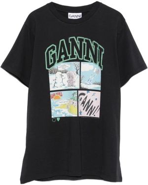 Ganni T-Shirts - Negro