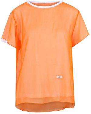 N°21 Tops ,Oranje ,T-Shirt Met Korte Mouwen En Gelaagd Design