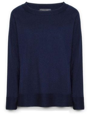 Elena Miro Round-Neck Knitwear - Bleu