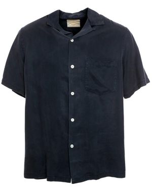 Portuguese Flannel Short Sleeve Shirts - Blue