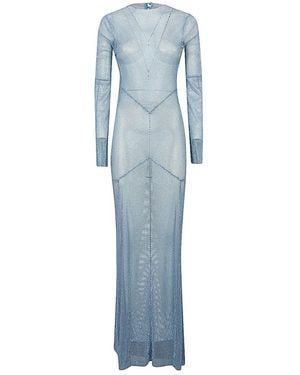 Santa Brands Maxi-Kleid Mit Ausgestelltem Schnitt Und Offenem Rücken - Blau