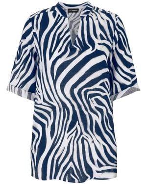 Doris Streich Relaxed Bluse - Blau