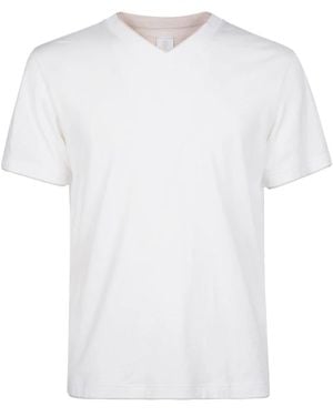 Eleventy V-Ausschnitt Baumwoll-Jersey T-Shirt - Weiß
