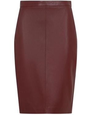 Saint Laurent Leather Skirts - Red