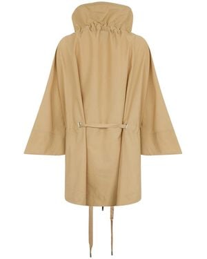 Alberta Ferretti Jassen ,Leer Lichtgewicht Waterdichte Jas - Naturel