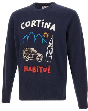 MC2 Saint Barth Round-Neck Knitwear - Blue