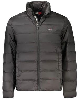 Tommy Hilfiger Schwarze Polyamid Herrenjacke - Grau