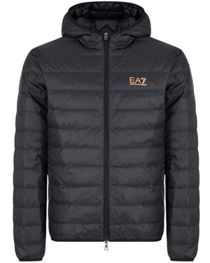 EA7 Leichte Daunenjacke Schwarz