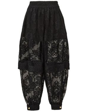 Zimmermann Luna Lace Harem Pant - Zwart