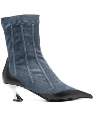 Mugler Heeled Boots - Bleu