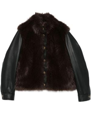 Twinset Faux Fur & Shearling Jackets - Black