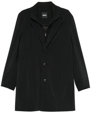 HUGO Single-Breasted Coats - Black
