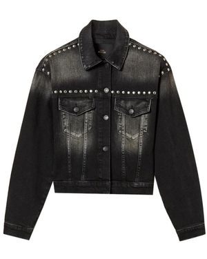 Actitude Jassen ,Zwart ,Denim Denim Jacket