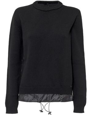 Fay Round-Neck Knitwear - Black