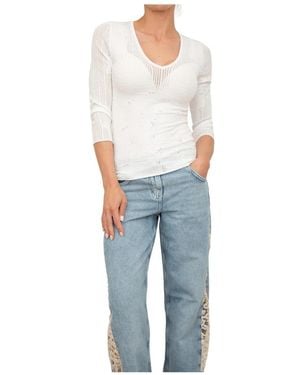 Blugirl Blumarine Round-Neck Knitwear - Blue