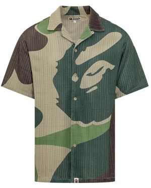 A Bathing Ape Overhemden ,Veelkleurig ,Mega Abc Camo Shirt - Groen