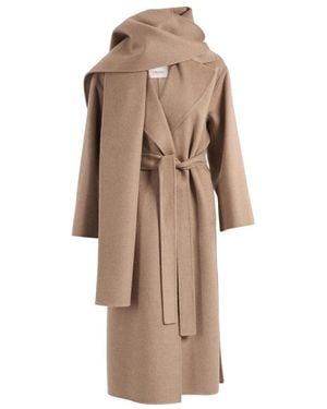 Max Mara Belted Coats - Brown