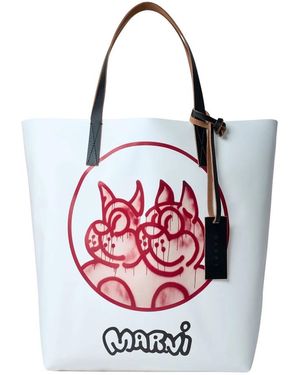 Marni Tote Bags - Rosso