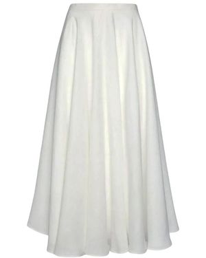 Lardini Midi Rok - Wit
