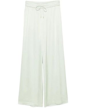 Alice + Olivia Broeken ,Groen ,Satijn Wijde Broek - Wit