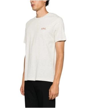 A.P.C. Tops ,Grijs ,Katoen Carlos T-Shirt - Wit