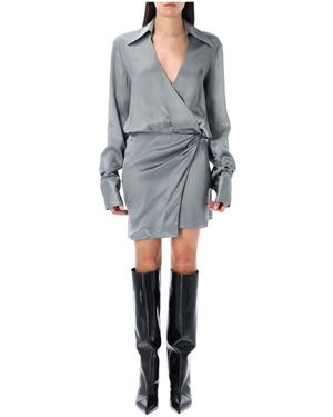 The Attico Shirt Dresses - Grijs