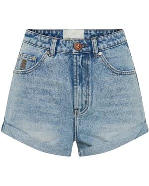 One Teaspoon Bandits High Waist Denim Shorts - Blau