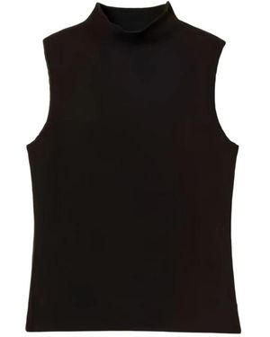 Twinset Tops ,Zwart ,Mouwloze Coltrui Gebreide Top
