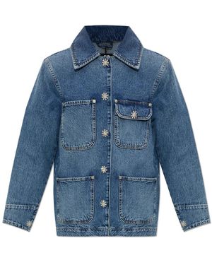 AllSaints Jassen ,Blauw ,Denim Bex Denim Jacket