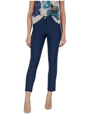Rinascimento Blaue, schlichte hose mit reißverschluss und knopf