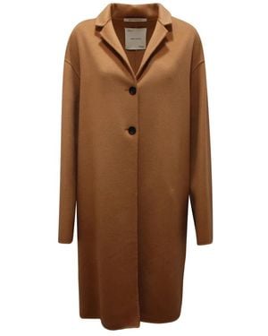 EMMA & GAIA Single-Breasted Coats - Brown