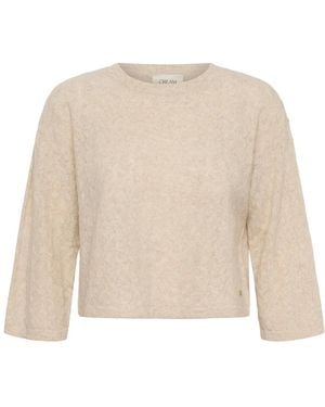 Cream Truien & Vesten ,Leer Gebreide Kleding - Wit
