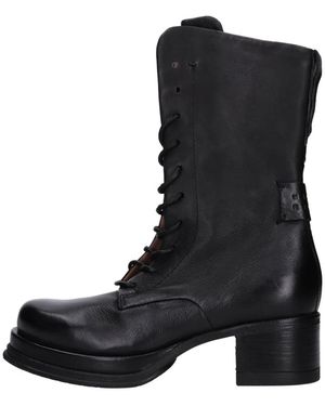 A.s.98 Schoenen ,Zwart ,Leer Laarzen Zwart