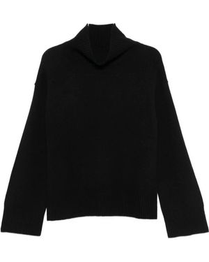 Soft Goat Truien & Vesten ,Zwart ,Wol Turtleneck Trui