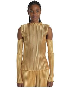 L'idée Long Sleeve Tops - Mettallic