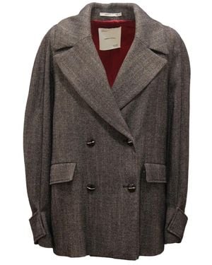 EMMA & GAIA Double-Breasted Coats - Brown