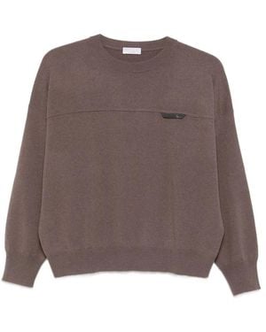 Brunello Cucinelli Round-Neck Knitwear - Marron