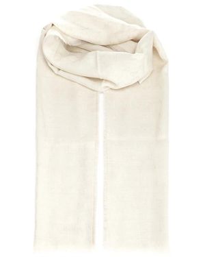 Max Mara Monogram Wool Stole - Naturel
